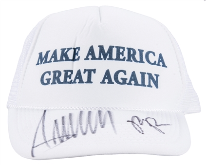 Donald Trump and Mike Pence Dual Signed "Make America Great Again" Cap  (JSA)